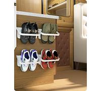 Baffect Support de Chaussure Mural Pliable 4 Pieces, Range-Chaussures Rabattable Etagere Suspendue pour etagère de Rangement pour Chaussures, 4 pcs Blanc