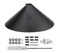 Baffle anti-écureuils enroulable, 35,6 cm, cloison universelle anti-écureuils, protection des mangeoires à suspendre, mangeoires à oiseaux et nichoirs
