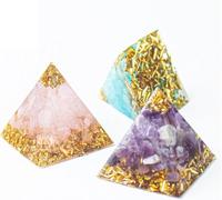 Bafnsiji 3 pièces de Pierres de guérison en Cristal en Forme de Pyramide, Petite Pyramide de Cristal pour Bijoux, Pyramides de Chakra en Pierre concassée Naturelle Reiki, 3 cm/1,18 Pouce