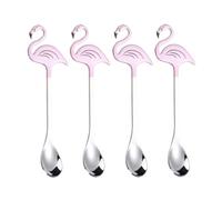 Bafnsiji A, 4PCS Espresso Spoon Set, Mini cuillère à café, Flamingo Teaspoons, Cuillère à café en Acier Inoxydable, Cuillères à café en Acier Inoxydable