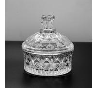 Bafnsiji A, 4PCS sucrier en Verre avec Couvercle, Pot de Bonbons en Verre, Pot de Buffet de Bonbons recouvert de Cristal, Petits Pots, Buffet de fête de Mariage décoratif à la Maison