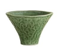 Bafnsiji Bol Ikebana en céramique martelée - Vase à large ouverture florale