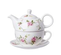 Bafnsiji Ensemble de Tasse à thé et Soucoupe, thé de Chine Floral pour Un Ensemble, théière de 480 ML et Tasse de 350 ML avec Soucoupe, Tasse de théière en Porcelaine et Ensemble de Soucoupe,B