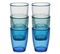 Bafnsiji Gobelets en Plastique incassables à ondulations d'eau, réutilisables, Lot de 6 de 280 ML (9,5 oz), Ensemble de gobelets empilables, Verres à Boire sans BPA et incassables pour la Cuisine