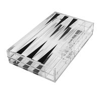 Bafnsiji Jeu de Backgammon en Acrylique avec Plateau Pliable magnétique, Jeu de Backgammon Portable, étui de Rangement Professionnel, Jeu de Table pour Adultes et familles