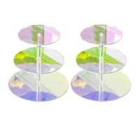 Bafnsiji Lot de 2 présentoirs à Cupcakes, présentoir à Cupcakes Rond, présentoir à Cupcakes en Acrylique, présentoirs Ronds Transparents en Acrylique, présentoir à gâteaux en Acrylique