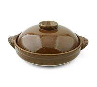 Bafnsiji Marmite Japonaise en céramique Donabe, marmite en céramique avec Couvercle, Pot en Terre Cuite Pot en Terre, cocotte résistante à la Chaleur, cocotte en Argile pour soupes, ragoûts, Riz