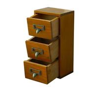 Bafnsiji Mini tiroirs en Bois, Coffre en Bois avec 3 tiroirs, Mini Commode, Coffre Organisateur de Bureau, tiroirs de Rangement en Bois
