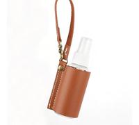 Bafnsiji Porte-clés avec Bouteilles de Voyage en Cuir, à Clipser sur Sacs à Dos et Sacs à Main, contenants pour Savon de Voyage avec Porte-clés en PU, 2oz/60ml,A