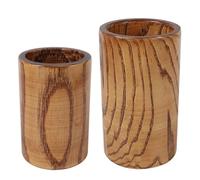 Bafnsiji Porte-ustensiles en Bois pour Le Plan de Travail de la Cuisine, Grand Porte-ustensiles, Bocal de Rangement en Bois de jujube Sauvage, Ensemble d'organisateurs d'ustensiles de Cuisine,2PCS