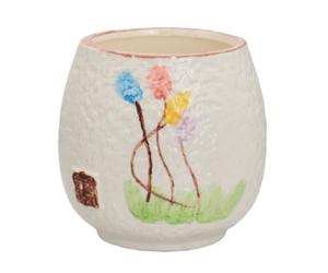 Bafnsiji Pot en céramique Peint à la Main - Planteur Artisanal émaillé pour succulentes