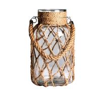 Bafnsiji Vases en Verre pour Fleurs avec Corde de Ficelle, Vase de Fleur décorative Bouteille de récipient Floral, Bouteille en Verre de Fleurs de décoration, Vases de Bourgeon en Cristal,B