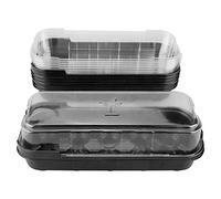 BAFOVY 10 Ensembles de Commande Minimale, 6 Ensembles/Vente Verts, Kit de Démarrage de Graines de Couvercle Transparent pour Mini Jardin de Fenêtres (3)