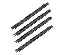 BAFOVY 100 Pièces d'épines de Reliure à Double Boucle, Bobines de Reliure en Métal, Pas 3:1 34 Dents pour de Documents, Idéales pour les Rapports et les Dossiers de Présentation (BLACK)
