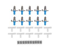 BAFOVY 10pcs en Acier Inoxydable Buveur de Lapin au Mamelon de Mamelon à Double Printemps, Conception Facile à Propre