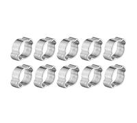 BAFOVY 10pcs en Zinc plaqué de Fer galvanisé à Deux Oreilles de Tuyau D'oreille Clip de Tuyau de Flexible de Tuyau de Serrage 5-23 Mm avec Outil de Pince Spécial pour Tube de Tuyau à (17-20 mm)