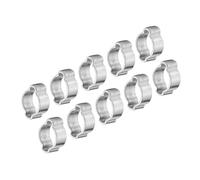 BAFOVY 10pcs en Zinc plaqué de Fer galvanisé à Deux Oreilles de Tuyau D'oreille Clip de Tuyau de Flexible de Tuyau de Serrage 5-23 Mm avec Outil de Pince Spécial pour Tube de Tuyau à (9-11mm)
