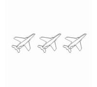BAFOVY 10pcs Metal Paper Clips ， en Acier Inoxydable Silver Airplane Forme Paperclips Bookmark Marquage Document Clips For Fun Creative Office School Fournit des Cadeaux Enseignants