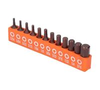BAFOVY 12Pcs Imperial Hex Bit Set - 1/4 Pouce Shank S2 en Alliage D'acier Forets (5/64 "-5/16") avec Support de Stockage pour Tournevis électrique