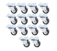 BAFOVY 14 Pièces Roulettes Pivotantes de 1 Pouce, Rotation à 360 Degrés, Roulettes de Meubles avec Vis pour Table, Armoire, établi, Installation Facile, Roulement en Douceur sur l