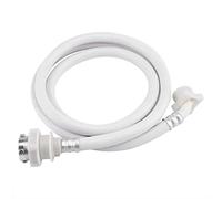 BAFOVY 2 M de Tuyau D'entrée en PVC pour la Machine à Laver Automatique, Haute Pression et, avec des Connecteurs de Chaque côté, Couleur Blanche, Flexible, Fabriquée à Partir de (2m / 6,56 pieds)