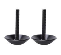 BAFOVY 2PCS Patins de Chasse-Neige, Remplacement en Acier Inoxydable pour Ranger RZR ACE Sportsman UTV ATV, avec Revêtement en Poudre Noir, pour Systèmes de Chasse-Neige de 1/2 Pouce