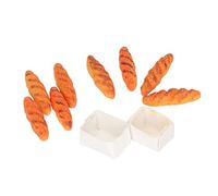 BAFOVY 40pcs Mini-poupée Pain Miniature, Conception Bien Faite Mini Pain Alimentaire, Alimentaire Portable et Léger, Miniature en Résine de Résine en Toute sécurité, 10 Bases, Idéal pour Les Enfants