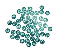 BAFOVY 50 Pièces étiquette Numérotée ABS étiquette Numérotée 3,6 Cm étiquettes de Marquage Rondes avec Trou de 4 Mm Couleurs Vives pour l'identification de l'élevage du Bétail de Ferme (GREEN)