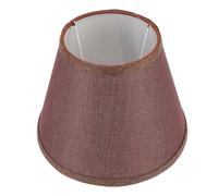 BAFOVY Abat-jour en Tissu pour Lampe de Table, Abat-jour élégant fabriqué à la Main pour éclairage E27 avec Broderie Délicate, Idéal pour une Chambre à Coucher et un Hôtel (Couleur Café)