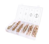 BAFOVY Acier à Haute Résistance, Caractéristiques Conviviales, Kit d'assortiment d'épingles 'anneau de compatibilité Polyvalente, 50pcs pour Camions Tracteurs Trolleys Mowers Trailers, avec