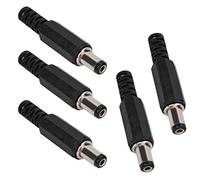 BAFOVY Adaptateur de Connecteur Coaxial de Prise d'alimentation CC Mâle de 2.1mm X 5.5mm ABS Durable pour Les Projets de Vidéosurveillance et d'électronique