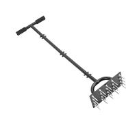 BAFOVY Aérateur de Pelouse Manuel Outil Aérateur de Pelouse avec 20PCS 2 inch Pointes Crantées 34.6 inch Poignée en T Extensible pour Ameublir Le Sol Santé de la Pelouse Entretien du