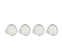 BAFOVY Ampoule MR11 Ampoule LED 4 Pack 2W 300LM AC10 30V 12LED 2835 PC Spot Faisceau de 120 Degrés Base à Double Broche pour Utilisation de Downlight de Plafond de Piste de Paysage (Blanc chaud)