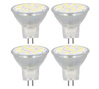 BAFOVY Ampoule MR11, Ampoules Spot LED MR11 3 W AC 10 à 30 V Coque PC 12 LED 300 Lm Faisceau de 120 Degrés pour Projecteur, Plafonnier, éclairage de Fenêtre (Blanc chaud)
