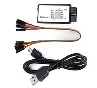 BAFOVY Analyseur Logique Analyseur Logique USB ABS 8 Canaux échantillonnage 24M Bande Passante 5 MHz 80ns Largeur d'impulsion Mini Outil Portable pour les Ingénieurs Test Informatique de