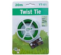 BAFOVY Attache Torsadée pour Plantes, Fil de Fer Recouvert de Plastique, Attache pour Plantes de Jardin Vertes, 100g, pour Support de Fleurs, Entraînement de Vigne et Fixation de Tiges dans Une (20