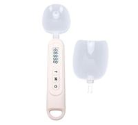 BAFOVY Balance de Cuisine Numérique à Mini-grammes avec écran LCD rétroéclairé, Précision de 500 G, 0,1 G, 7 Unités pour Assaisonnements de café, thé, Aliments pour Animaux Domestiques (WHITE)