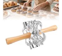 BAFOVY Beignet, Moule à Beignet en Alliage D'aluminium avec Manche en Bois Composite, pour la Cuisson de Pâtisseries, Biscuits, Tartes, Facile à Utiliser et à Nettoyer (Tapez 2)