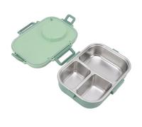 BAFOVY Boîte à Lunch Thermique Boîte à en Acier Inoxydable à Double Couche à 3 Grilles D'une capacité de 1 100 Ml, pour Adultes, Adolescents et Enfants, avec Bol à Soupe, pour des