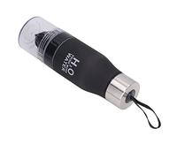 BAFOVY Bouteille d'eau avec Infuseur au Citron, Bouteille de Sport sans BPA avec Conception Anti-fuite, capacité de 650 Ml pour les Activités de Plein Air (BLACK)