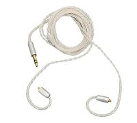 BAFOVY Câble de Remplacement pour Casque MMCX 8 Brins tressé en Cuivre plaqué Argent, Câble Auxiliaire pour SE215 SE315 SE425 SE535 SE846 W80 UE900 ES60 XBA-H3