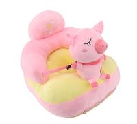 BAFOVY Canapé de Siège de Soutien pour bébé, Siège de Sol en Peluche avec Angles Réglables, Fonction Bluetooth, 50 X 45 X 43 Cm, Support d'assise Doux pour Bébés d'intérieur (Cochon rosé)