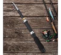 BAFOVY Canne à Pêche Télescopique, Mini Bâton pour Mer d'eau Douce, 1.2m 1.7m 2.1m 2. (, m)