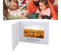 BAFOVY Carte de Vœux Vidéo Numérique de 7 Pouces avec écran LCD 4:3, Lecture Vidéo HD 720p et Haut-Parleur intégré : pour Un Mariage, Un Anniversaire, Un Anniversaire de