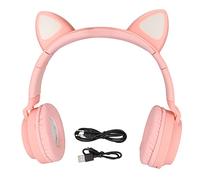 BAFOVY Casque de Jeu Cat Ear, Cache-oreilles Souples, Lumière LED, 5.0, Basses Profondes, Parfait pour les Enfants et les Joueurs (#11)