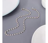 BAFOVY Chaîne de Lunettes en Fausses Perles Blanches, Porte-Lunettes Unisexe, élégant, en Alliage Léger, Lanière de Lunettes pour Hommes et Femmes avec Perles de