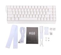 BAFOVY Clavier de Jeu Mécanique, 60% Filaire sans Fil, Bluetooth 5.0 avec Interrupteurs Magnétiques à Effet Hall, 18 Modes D'éclairage RVB, Batterie 4000 MAh pour PC de Jeu, Saisie iOS (White)