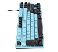 BAFOVY Clavier Mécanique, ABS Léger, Clavier de Jeu Mécanique à 87 Touches avec Rétroéclairage coloré pour Les Utilisateurs d'ordinateurs Portables de Bureau (Bleu Noir)