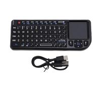 BAFOVY Clavier Tactile sans Fil Rechargeable Rétroéclairé avec Trackpad, Taille 14x6x1cm, Connexion 2.4GHz Stable, Batterie Li-ION Portable, Utilisation Plug-and-Play sans Pilote,