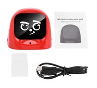 BAFOVY Compagnon de Voiture IA, Robot de Tableau de Bord Interactif, Animal de Compagnie électronique Intelligent avec Chat IA, Surveillance en Temps Réel de la Voiture, pour Enfa (Rouge)